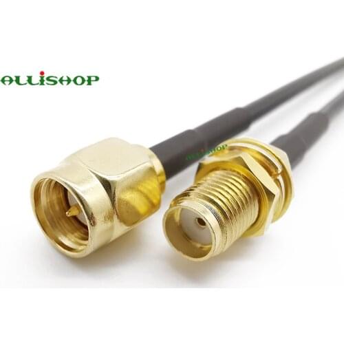 ALLISHOP New Arrival SMA Male to SMA Female Connector 1M External WiFi Wireless Antenna Extension Cable