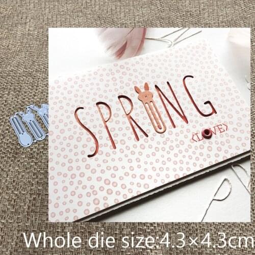 New Design Craft Metal Cutting Die cut die 3pcs cute bunny Bookmark clips scrapbooking Album Paper Card Craft Embossing Die Cuts