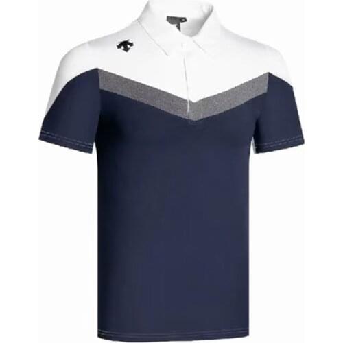 Golf clothing new summer mens golf t-shirt comfortable soft quick-drying breathable fashion stitching golf shirt free shipping