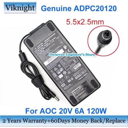 Original ADPC20120 Power Adapter Charger 20V 6A 120W For PHILIPS ADPC20120 Laptop Power Supply 5.5x2.5mm