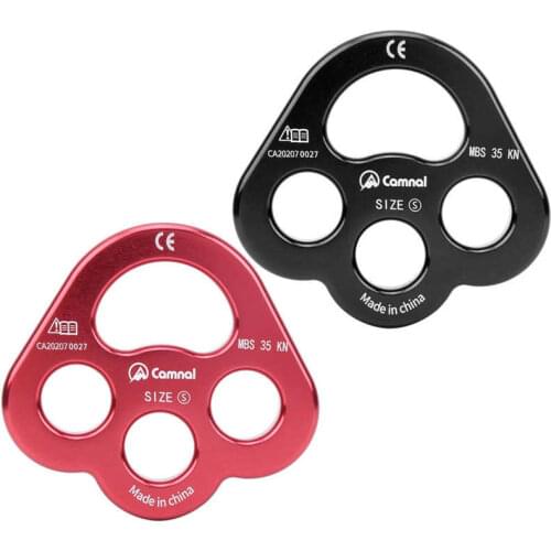 3 Holes Climbing Rigging Plate Aluminium Alloy Paw Rigging Plate 35kN Anchor Divider Plate Outdoor Anchor Point Connector Gear