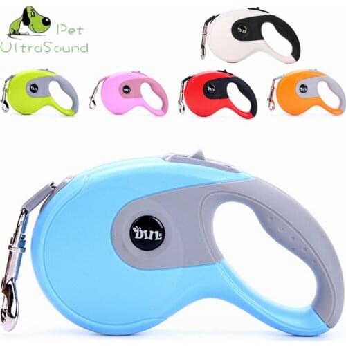 ULTRASOUND PET Bulk Plastic Casing Scalable Automatic Thai Rubber Dog Nylon Traction Rope Retractable Leash For Medium Large Dog