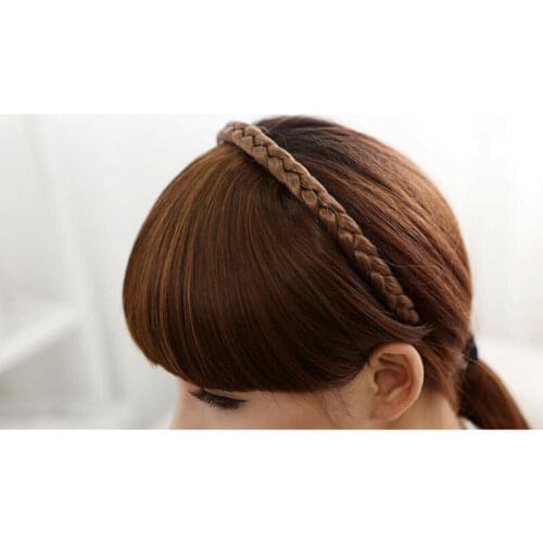 New Fashion Secret Bang and Braid Headband Synthetic Hair Fringe Headband With Braid Hairpiec