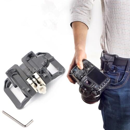 Camera Quick Strap Holster Hanger Waist Belt Buckle Button Mount for Nikon D3400 D5200 D5300 D5500 D90 D750 D700 D810 D800 D600
