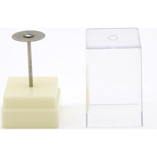 2pcs Dental Diamond Disc Sintering Cutting Disc for separating polishing Zirconia Ceramic Plaster with mandrels