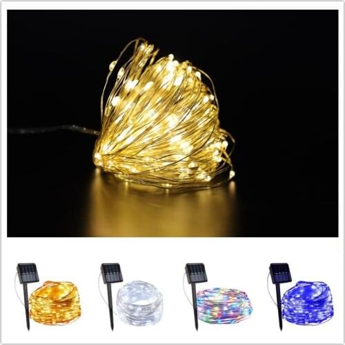 Christmas Light Outdoor Solar Powered String Fairy Lights 5m 10m 20m 30m Garland Christmas Wedding for Garden Decoration Navidad