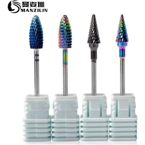 2019 Top Fashion Time-limited Cross-border for Nail Tungsten Steel Grinding Head Single Bullet Type Electric Plating Color Tool