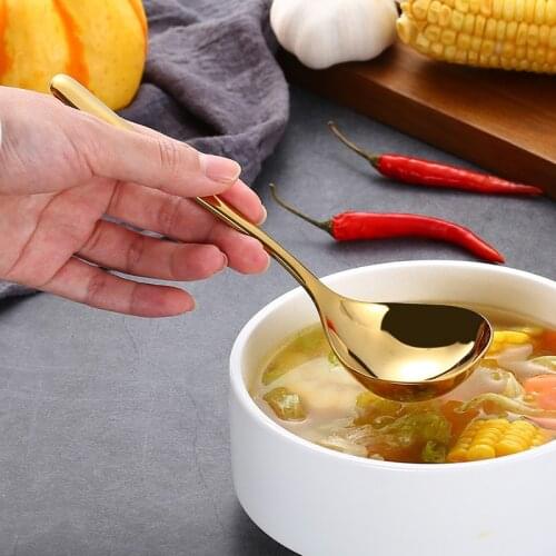 1 Pcs 304 Stainless Steel Spoon Family Soup Spoon Stainless Steel Kitchen Cooking Spoon