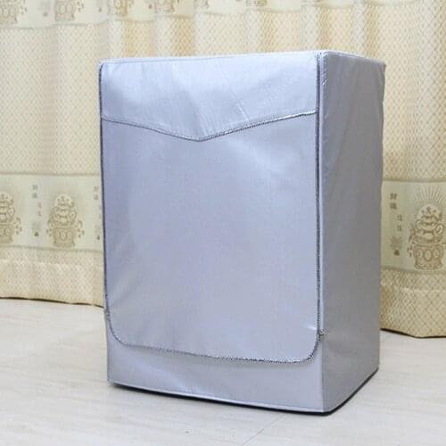1pc Waterproof Washing Machine Zippered Dust-proof Cover Protection Front Cover Home Laundry Supplies