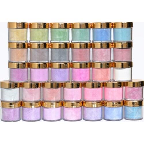 130Colors 1oz/jar Fast Dry Nail Acrylic Powder 2 In 1 French Nails Color 32-62 Glitter Gel Polish Nail Lacuqer Cosmetic Powder