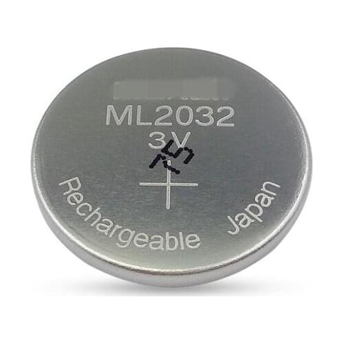 2pcs 3V Coin Cell Button battery 2032 ML2032 Rechargeable CMOS BIOS RTC Back Up Reserve Battery/Fast shipping