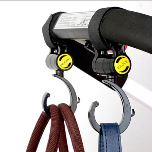 2 PCS/LOT Baby Stroller Accessories Hook Multifunction Baby Stroller Black Plastic Hook High Quality