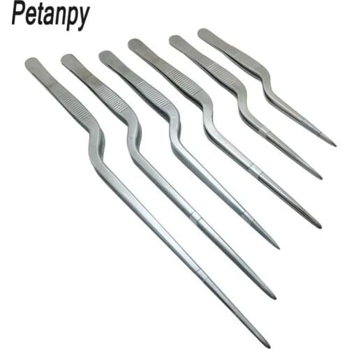 2019 Multiple specifications Chef Plating Tweezer Tongs Serving Presentation Stainless Steel Offset Chef Kitchen Tool Hot