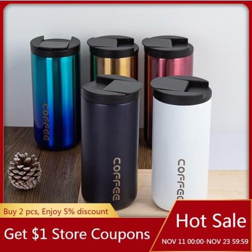 350ML/550ML Thermos cup Gradient Color Stainless Steel Vacuum Cup Student Couple Coffee cup office cup Insulation mug