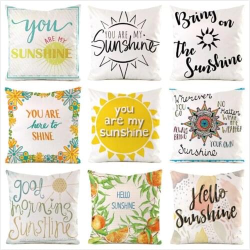 45cm*45cm **Sunshine** Inimitated Silk Fabric Throw Pillow Covers Couch Cushion Cover Home Decorative Pillows Pillow Case