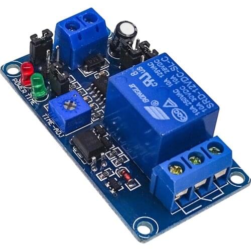 DC 5V 12V Normally Open Type Triggered Delay Switch Time Delay Relay Module Circuit Timer Timing Board Switch Trigger