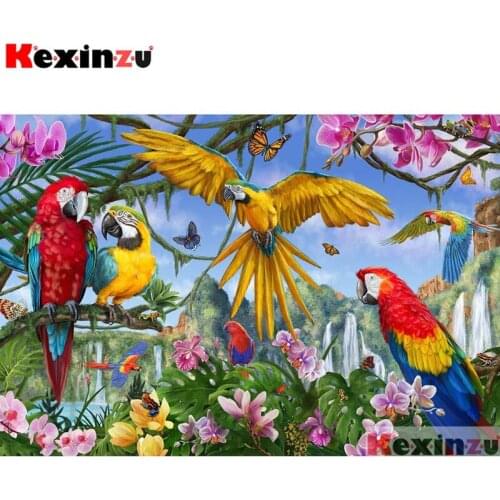 Full Square/Round Drill 5D DIY Diamond Painting"Parrot valley"3D Embroidery handcraft work Cross Stitch Home Decor X5415
