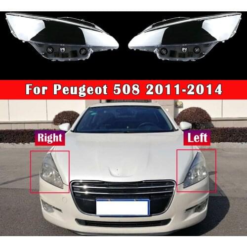 Car Glass Lamp Headlamp Shell Lampcover Shell Auto Lampshade Headlight Lens Cover For Peugeot 508 2011 2012 2013 2014