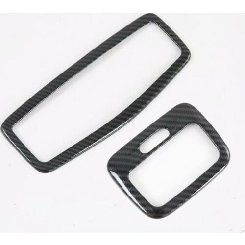 Car Styling 2PCS For Mitsubishi ASX RVR Outlander Sport ES 2020 2021 Interior Front+Rear Roof Dome Reading Light Lamp Cover Trim