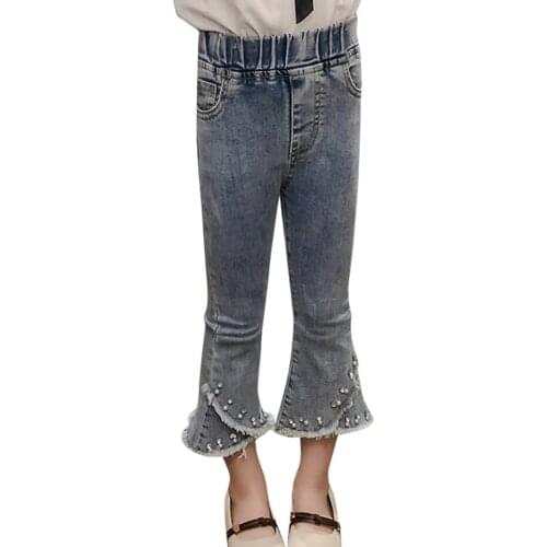 Jeans For Girl Solid Color Jeans For Girls Casual Style Kid Jeans Spring Autumn Clothes For Girls 6 8 10 12 14