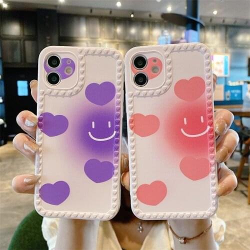 Love Gradient case For Huawei P30 P40 LITE Mate 30 40 Honor 20 PRO Nova 5 6 7 SE 8 PRO 8X Y9S Cover