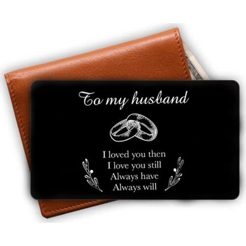 Customized Stainless Steel Lettering Wallet Clip Card Titanium Steel Wallet Bank Accessories Card Valentines Day Couple Gifts