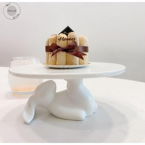 Ceramic rabbit Plate Ceramic dish porcelain plates decorative dinner plates Rabbit Dessert Bunny cake tray sets dish tableware