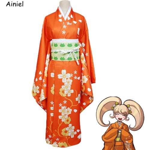 Anime Saionji Hiyoko Kimono Danganronpa Cosplay Costume Dangan Ronpa 2 Suit Christmas Disfraz Halloween Costumes for Women Girls