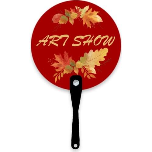 Chinese hand fan plastic cute custom shape printing logo promotion events gifts