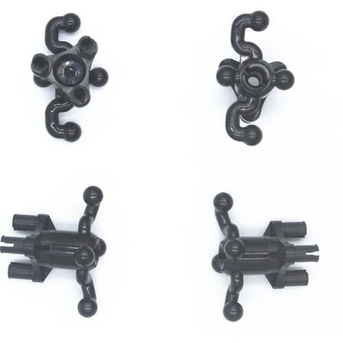 MOC Building Blocks Technical Parts 4pcs LT WHEEL BEARING W.3 SNAPS GEARBLOK compatible with lego for Kids Boys Toy 50301