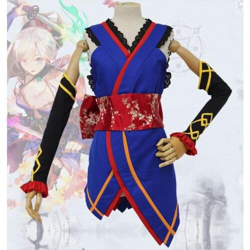 Anime Fate Grand order Saber Miyamoto Musashi Cosplay Costume suit custom made