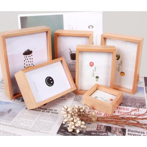 Creative European Style Simple Photo Studio Photo Frame Wooden Photo Frame Decoration Custom Home Bedroom Living Room Decoration