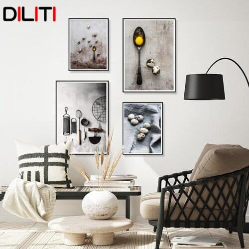Nordic Modern Style Kitchen Utensils and Appliances Canvas Painting Picture for Living Room Print Poster Wall Art Home Decor