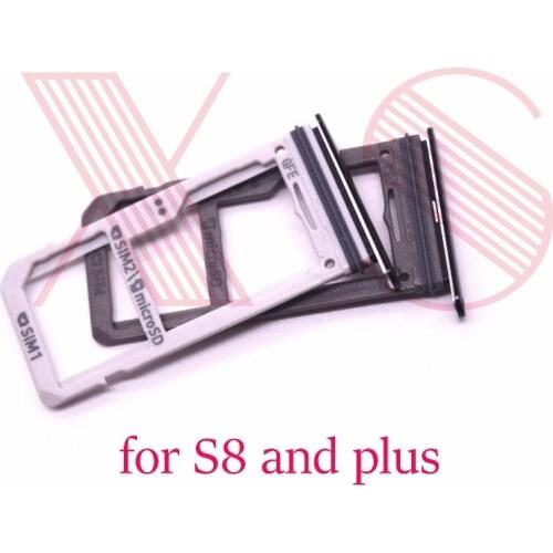 100pcs/lot Nano SIM/ Micro SIM Card Tray Holder Micro SD Card Slot Holder Adapter for samsung Galaxy S8 g950 S8 plus G955