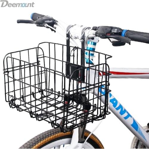 Deemount Bicycle Basket Handlebar Pannier Cycling Carryings Iron Casing Pouch Cycle Luggage Bag Heavy Duty / Basic Type Options