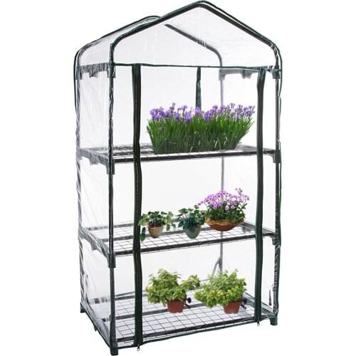 Mini Greenhouse Outdoor Growbag Growhouse PVC Cover Plastic Garden Green House Fiver Floors Green Household Plant Greenhouse
