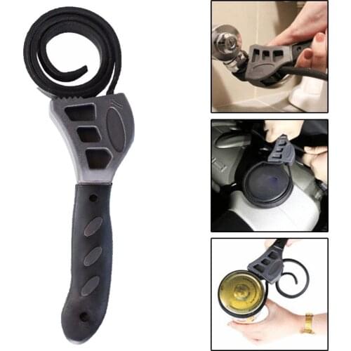 50cm Multifunction Bottle Opener Adjustable Strap Wrench Spanner Car Repair Tool