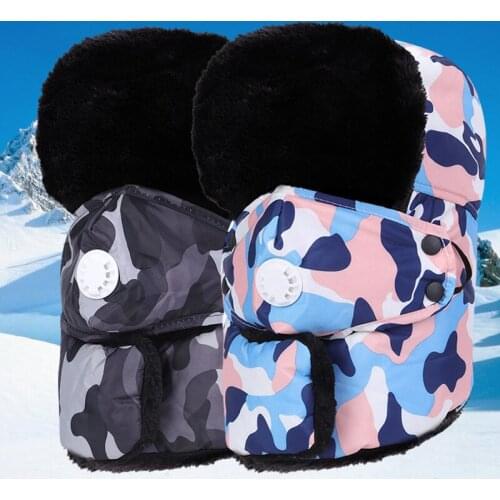 Men Women Winter Windproof Warm Riding Hat Outdoor Climbing Fishing Ski Thermal Breathable Waterproof Camo Earmuffs Lei Feng Cap