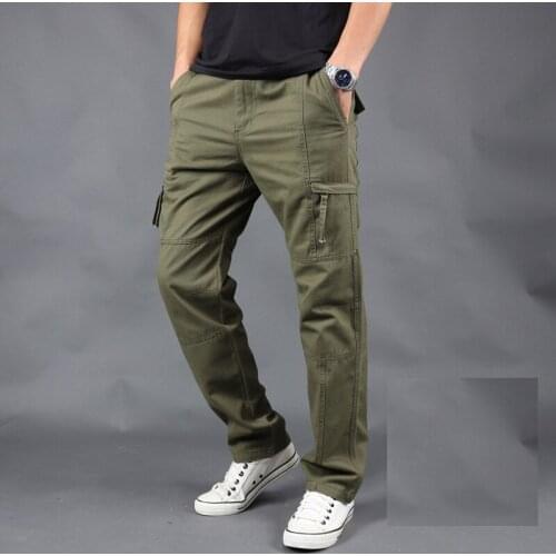 Men Cargo Pants Fashion Brand Casual Pants Straigth Loose Baggy Cotton Trousers with Multi Pocket Joggers Pants Man Clothing