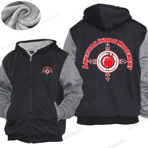New fashion thick hoody coat AMERICAN INDIAN MOVEMENT hoodies AMERICANS TRIBE TRIBAL Cotton thick hoody Drop Shipping