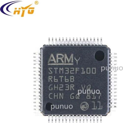 Original Authentic STM32F100R6T6B Encapsulation LQFP-64 32-bit MCU Microcontroller ADC 12 Timers 16-128K Flash Single Chip