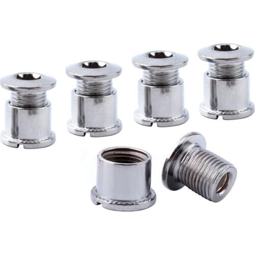 5PC MTB Crank Bolts Single Speed Bike Chainwheel Bolts Dental Plate Screws Steel Crankset Screws Bolt Mountain Bike Components
