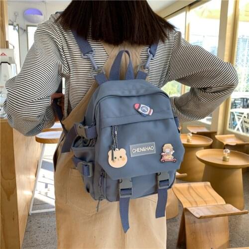 Small Nylon School Bags for Teenage Girls School Backpacks Women Travel Shoulder Bags College Students Bookbags Female Rucksack