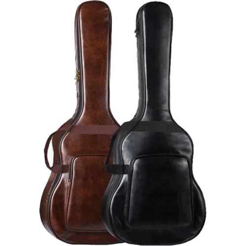 Guitar Bag Folk Guitar Backpack Thickened Shoulders Waterproof Shockproof PU Leather Bag 40 41 Inch Carry bag