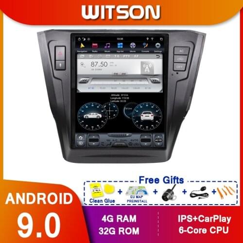 WITSON Tesla Style Vertical Screen Android 9.0 For VOLKSWAGEN PASSAT 2016-2018 Car Radio Automotivo Multimedia Player Navigation
