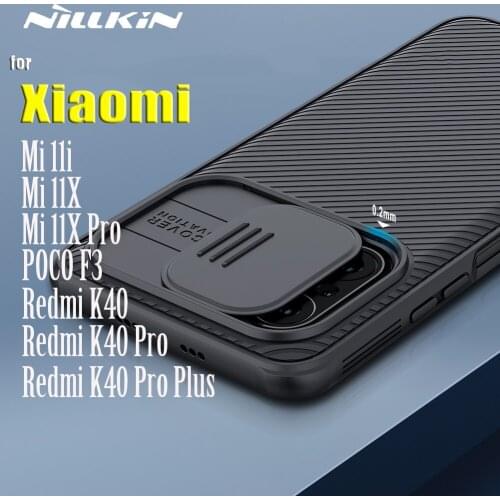 Nillkin Slide Camera Protect Case for Xiaomi Mi 11i 5G 11X Pro POCO F3 Redmi K40 Pro Plus Lens Protection Cover