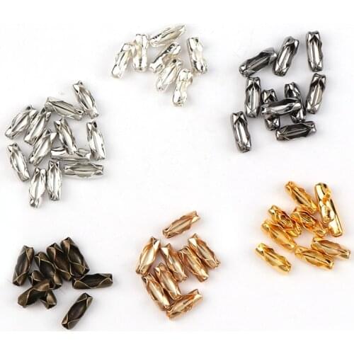 1.5mm Vintage Metal Beads Buckle Chain Clasps Connect Buckle DIY Necklace Bracelet Connectors Jewelry Findings