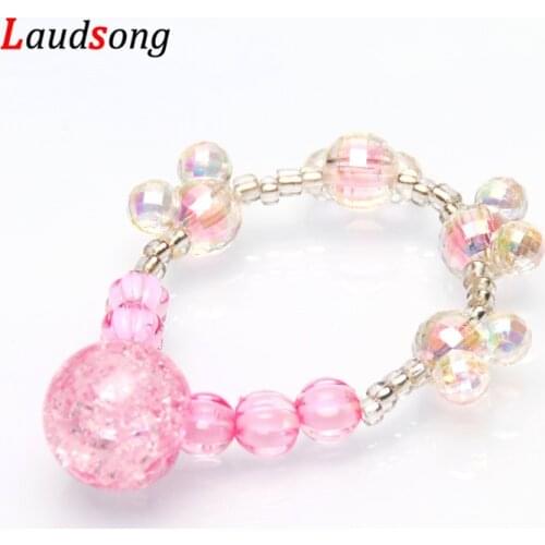 1pcs Cute Colorful Mouse Head Cartoon Acrylic Beads Child Bracelet For Childrens Toys Fashion Jewelry Girl Boy Friends Gift