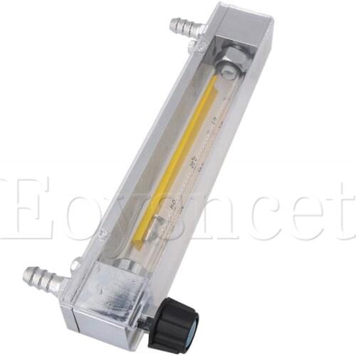 10.6x3.4x23.8cm Silver Metal Acrylic LZB-10 Liquid Flow Meter 16-160 LPH Water Flow Measuring Instrument