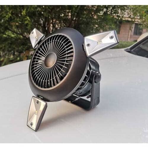 2 in 1 Camping Fan with LED Lights Solar ing Ceiling Fan Outages Lantern